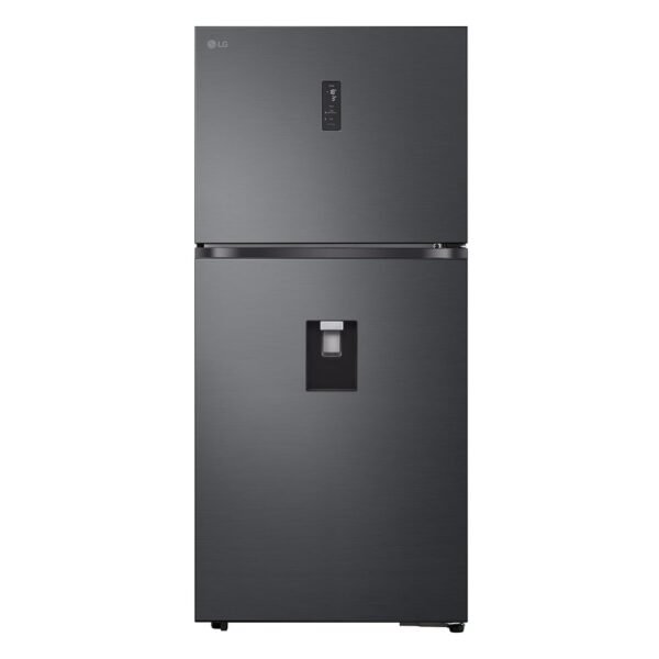 656L Top Freezer Fridge in Essence Matt Black with Water Dispenser & Auto Ice maker